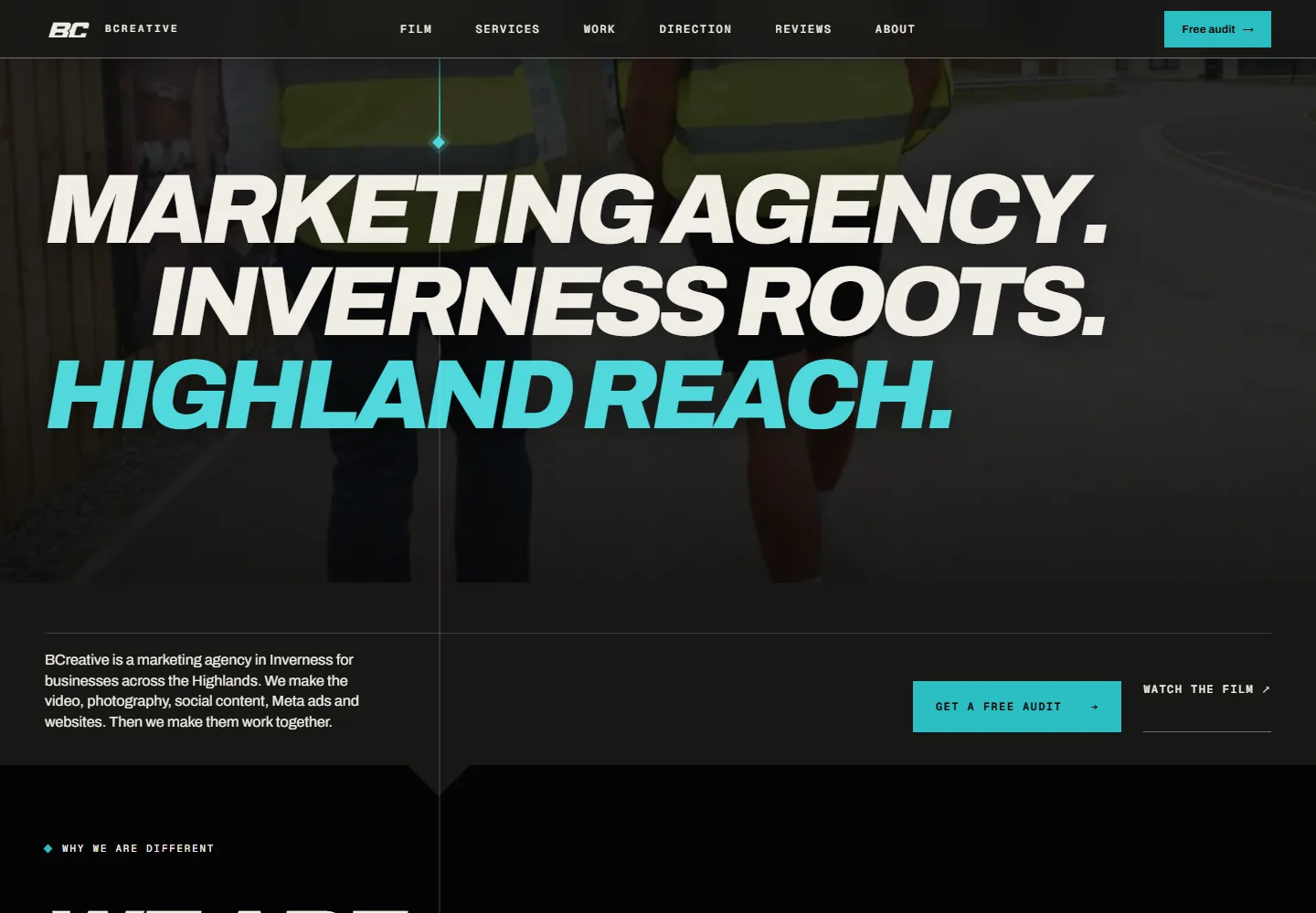 BCreative website homepage